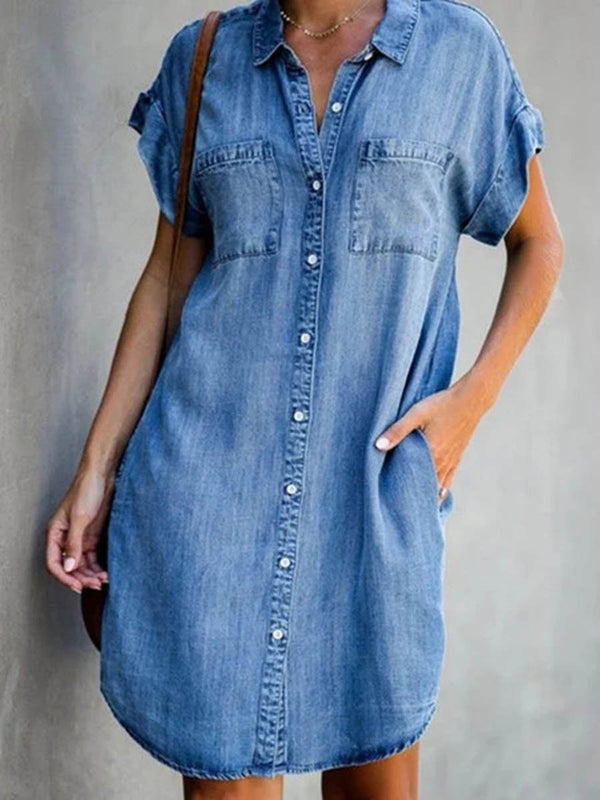 Button Denim Dress