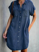 Button Denim Dress