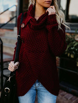 Irregular Winter Shawl Sweater